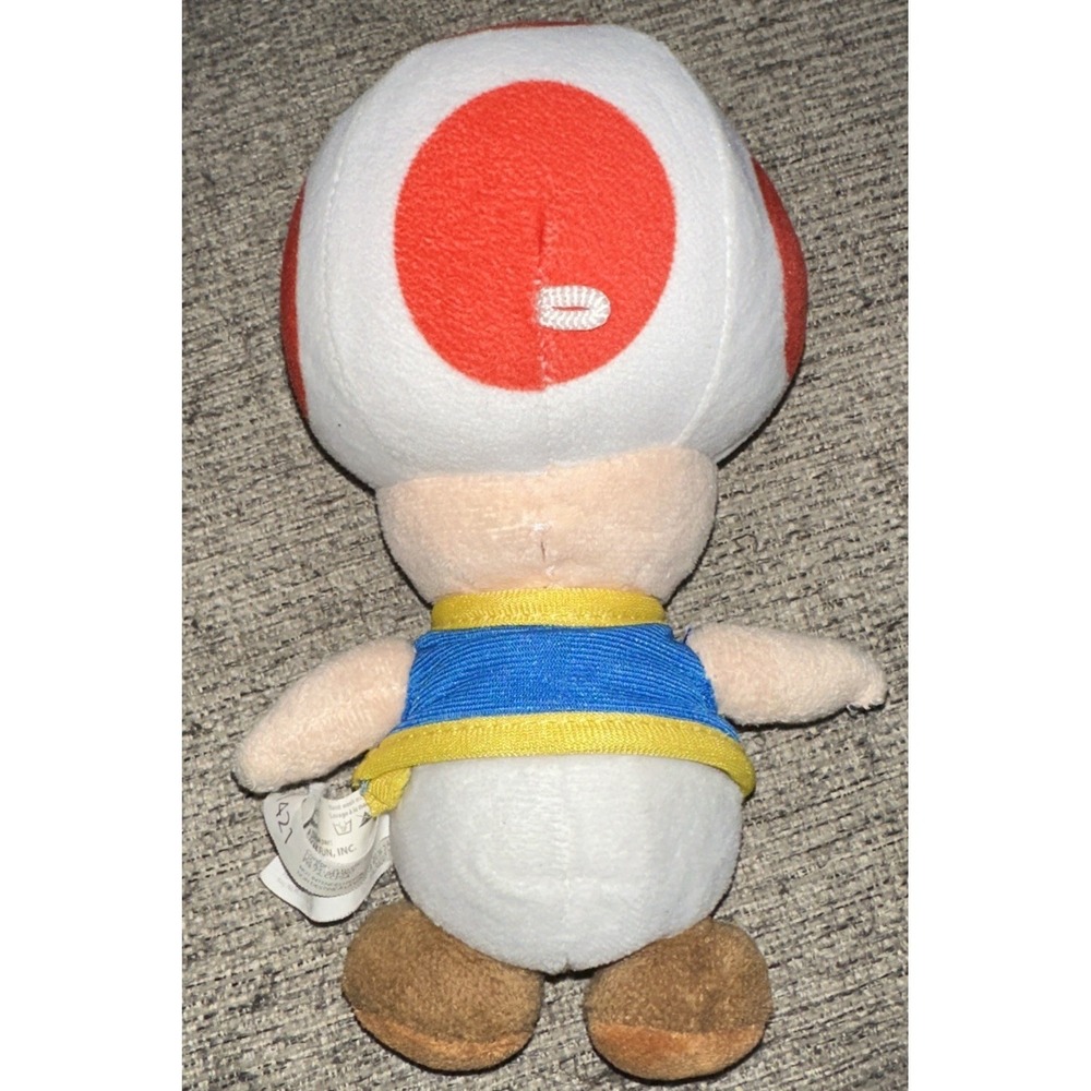 8" Nintendo Official Super Mario Toad Plush Stuffed Toy 2021 - Picture 2 of 3
